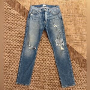 Hudson Men's Distressed Blue Jeans